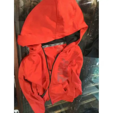 Nike Orange Dri-Fit Kids Hoodie Size 4, Active Wear Hoodie, Youth Sportswear