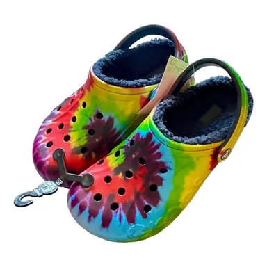 NEW Baya Lined Tie Dye CROCS CLOG SHOES Mens 7 Womens 9 Multicolor Eur 39 40 NWT