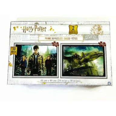 Harry Potter Lenticular 3D Image Puzzles 500 Piece Twin Pack 24" New Sealed