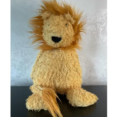 Jellycat Junglie Bunglie Lion Plush Animal Yellow Tan Floppy Textured Retired