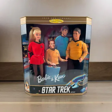 1996 Mattel Barbie and Ken 30th Anniversary Collector Edition Star Trek Gift Set