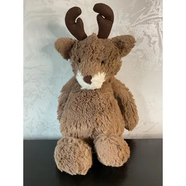 12" Jellycat London Bashful Reindeer Plush Stuffed Animal Toy