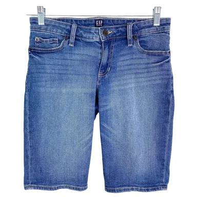 GAP Denim Jean Shorts 27 Bermuda Medium Indigo 