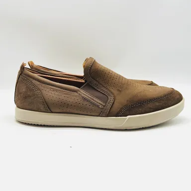 ECCO Sneakers Mens US 8 EU 42 Soft 7 Brown Suede Leather Casual Comfort Shoes