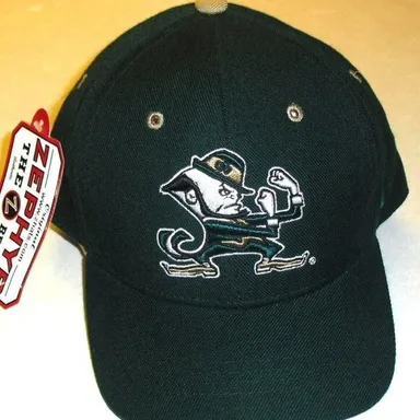 Notre Dame Irish University Zephyr Green Fitted hat cap sz. 6 3/4 hat New Ncaa