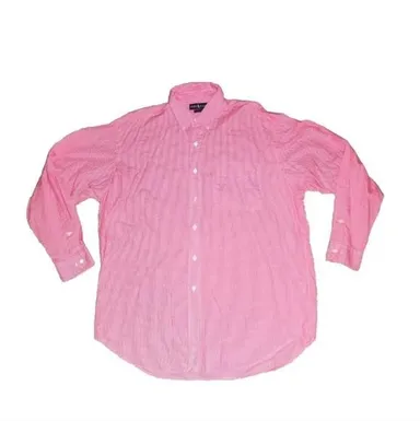 Ralph Lauren Polo $75 Mens sz. Large Pink Blake Fit Button Checkered New