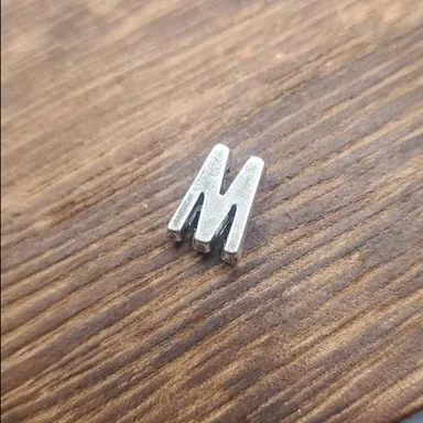 P108 initial M pendant charm