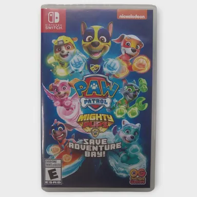 Paw Patrol Mighty Pups Save Adventure Bay! Nintendo Switch Game and Case