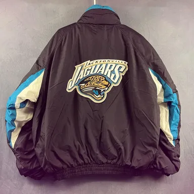Vintage 90's Jaguars Puffer Jacket Game Day Phenom Jacksonville Men's XL NFL