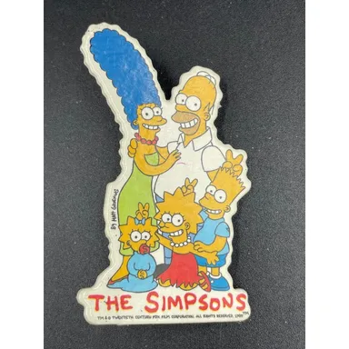 Vtg The Simpsons Simpson Family Cardboard Pin Brooch Twentieth Century Fox 1989