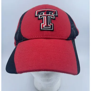 Nike Texas Tech Team TTU Hat Cap Red Raiders Football Mens M/L Red Black EUC