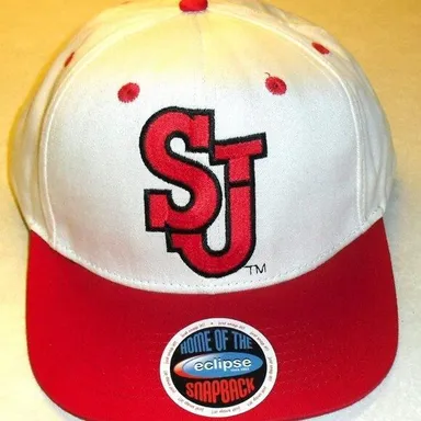 St. Johns Red Storm University White Red Mens Snapback hat cap New Ncaa