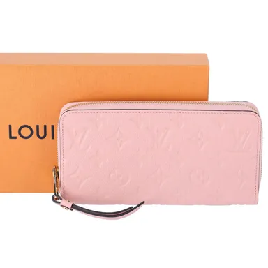 Louis Vuitton Zippy Wallet Monogram Empreinte Long Wallet M64090 Rose Poudre