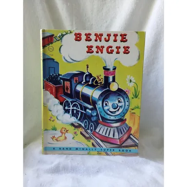 Vintage Children's Book 1950 Benjie Engie Beautifully Illustrated Train Story