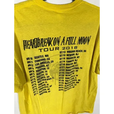 Chris Brown T-Shirt - Heartbreak On A Full Moon - Tour '2018 - Yellow XL - #Lit
