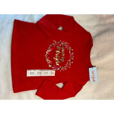 Toddler Girls 'Merry & Bright' Long Sleeve T-Shirt - Cat & Jack Red 2T