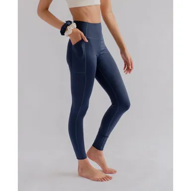 Girlfriend Collective navy blue high rise athletic legging 