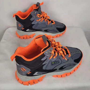FILA Mens Ray Tracer TR 2 Mid grey and orange utility hiking shoes