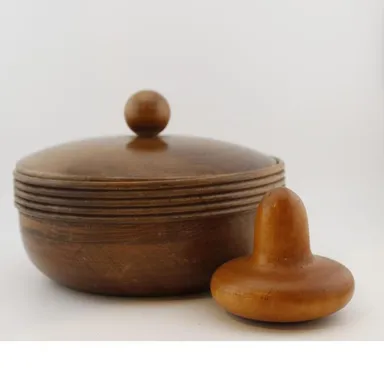 Wood Bowl and Pestle