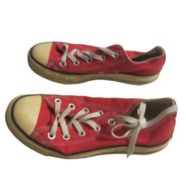 Converse Chuck Taylor All Star Red Slip-On Shoe Sneakers Womens 6 Mens 4 - M9696