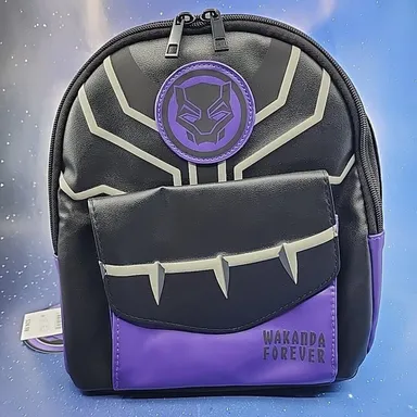 Limited Marvel Wakanda Forever Purple & Black Panther Mini Backpack NEW NWT