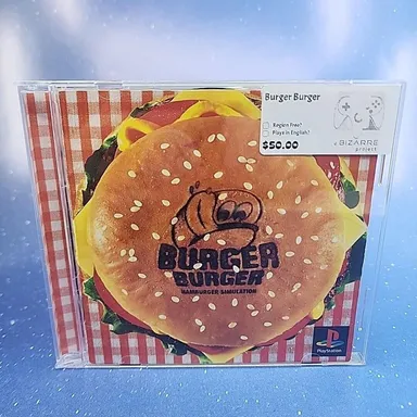 Burger Burger Hamburger Simulator (Sony PlayStation) Restaurant Video Game