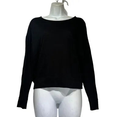 vince black pima cotton peru blouse Size M