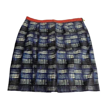 Rachel Roy Printed Pencil Linen Blend Skirt Size 12