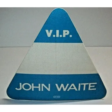 John Waite Backstage Pass Original 1980's VIP Concert Tour Rock Pop Music