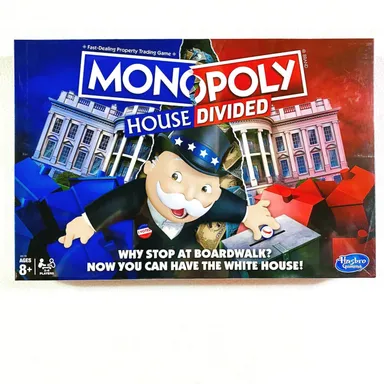 Monopoly House Divided Board Game Elections and White House Themed New Sealed