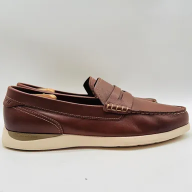 Cole Haan Loafers Mens 10.5 Brown Leather Penny Shoes Casual Grand 360 Slip Ons