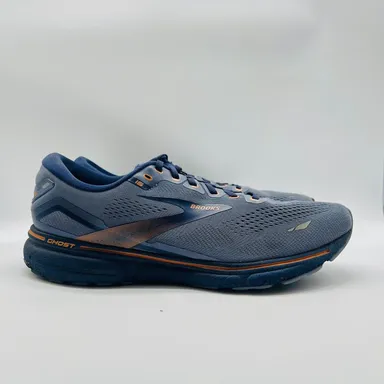 Brooks Ghost 15 Mens 13 Gray Blue Running Shoes Athletic Sneakers Gym Trainers