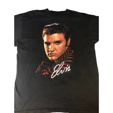 Elvis Presley 1990 Face Shot Winterland Productions Black Shirt