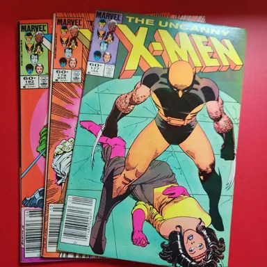 Uncanny X-Men #'s 177, 179, 182 Lot of 3 1984 Marvel Comic Books VG