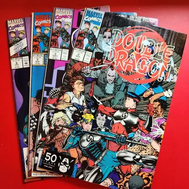 Double Dragon #2, #3, #5, #6 Marvel Comic Books 1991 Fine