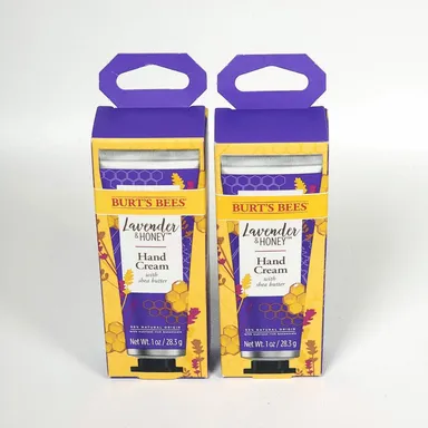 (2) Burt's Bees Lavender & Honey Hand Cream with Shea Butter 1 oz ea SEALED
