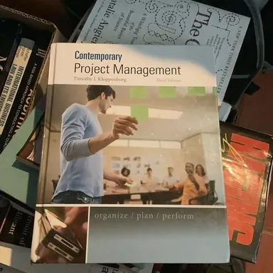 hardcover textbook "Contemporary Project Management" Timothy Kloppenborg