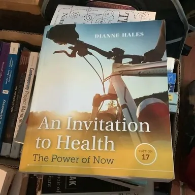 Trade paperback textbook titled "An Invitation to Health" by Dianne Hales 17th