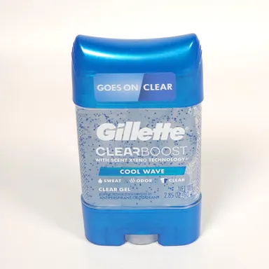 Gillette Clear Boost Cool Wave Antiperspirant Deodorant Gel 2.85 Oz 12/24+