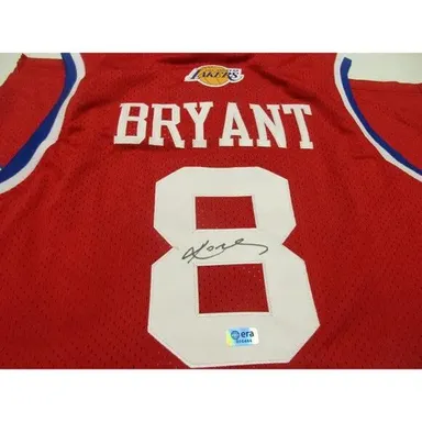 Kobe Bryant of the LA Lakers signed autographed basketball jersey ERA COA 444