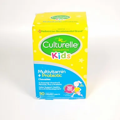 Culturelle Kids Complete Multivitamin + Probiotic Chewable, 3yrs +, 50 CT, 12/24
