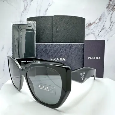 Prada Black Sunglasses Symbole Logo 100% Authentic Cat Eye