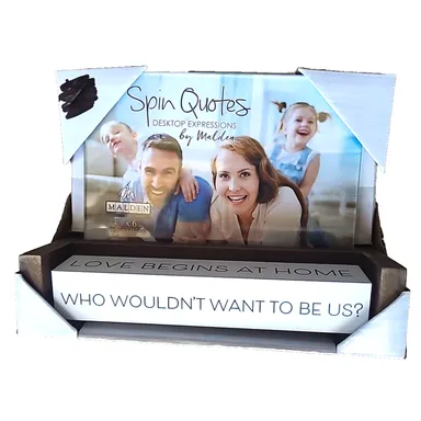 Malden 4x6 Family Spin Quotes Frame "Love Begins At Home"