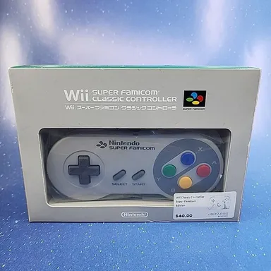Wii Super Famicom Classic Controller Club Nintendo NEW NIB Video Game Accessory