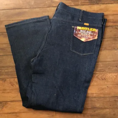 Vintage 1970s  Mens rustler jeans  size 44 x 32 NWT