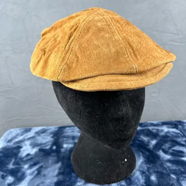 Vintage Deadstock Urban Outfitters Leather Pig Suede Newsboy Cabbie Hat NWT Z-11