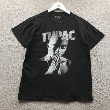 Tupac Shakur 2Pac T-Shirt Men's Small S Short Sleeve Graphic Crew Neck Black