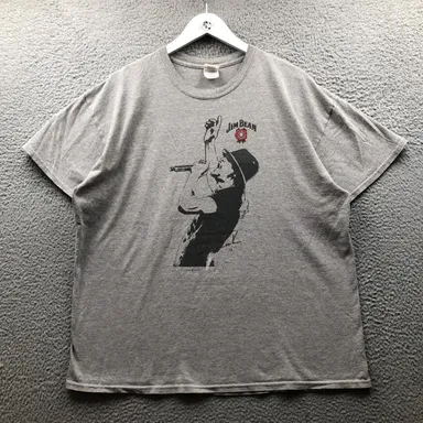 Jim Beam Whiskey T-Shirt Men's XL Short Sleeve Beam Formula Graphic Gray