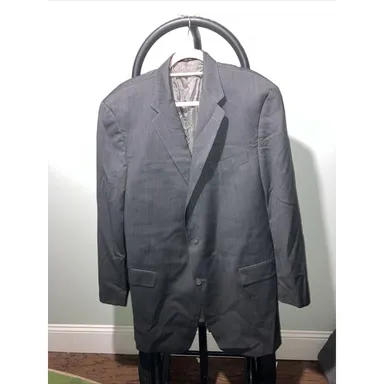 Hart Schaffner Marx Striped Gray Wool Blazer Jacket, Men's Size 46L, Dillards