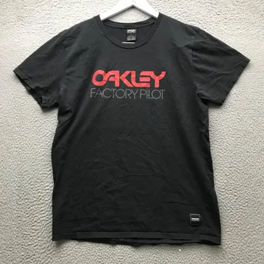 Oakley Factory Pilot T-Shirt Mens XL Short Sleeve Slim Crew Neck Graphic Black
